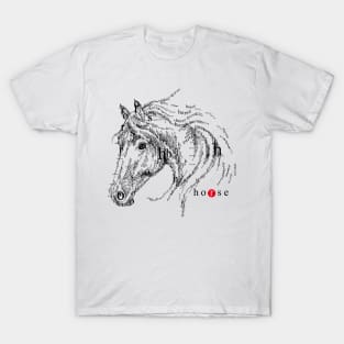 Font illustration "horse" T-Shirt